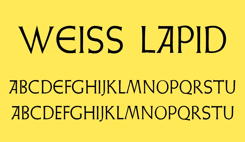 weiss-lapidar font