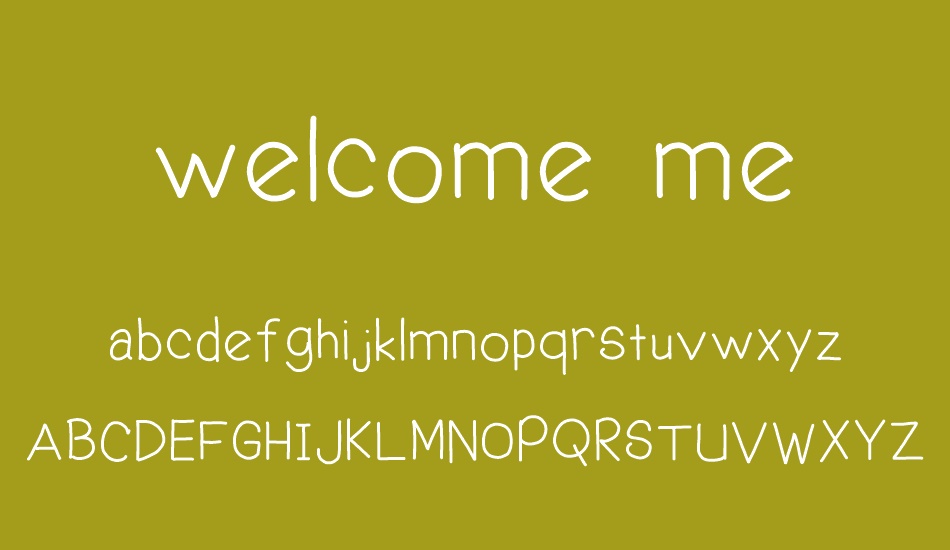 welcome-me font