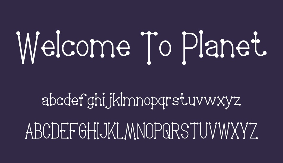 welcome-to-planet-earth font