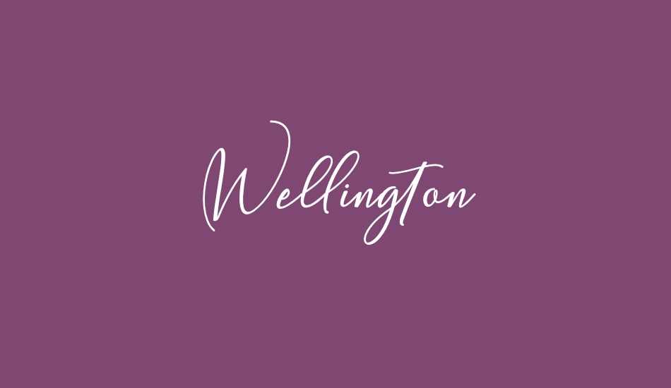 wellington font big