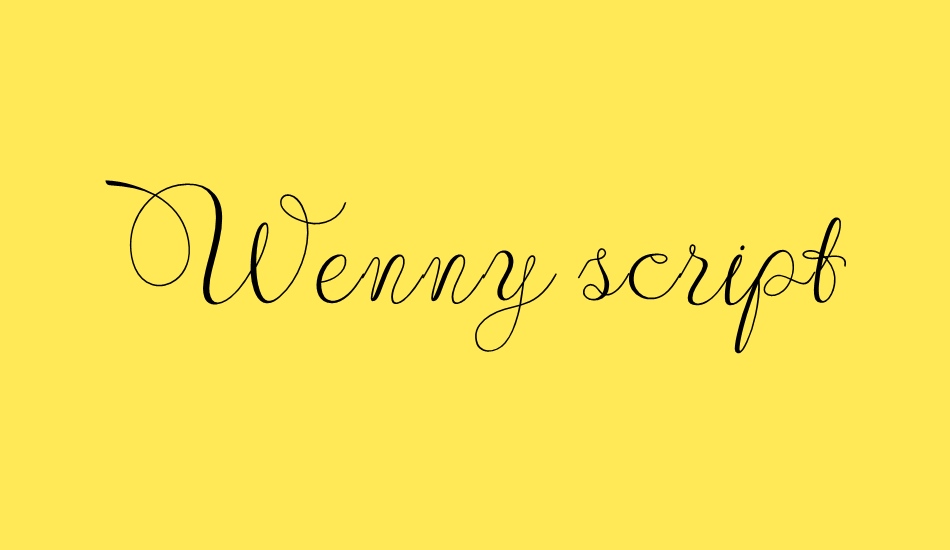 wenny-script font big