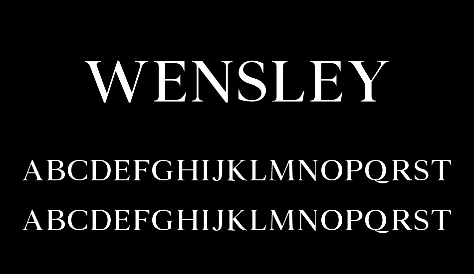 wensley-demo font