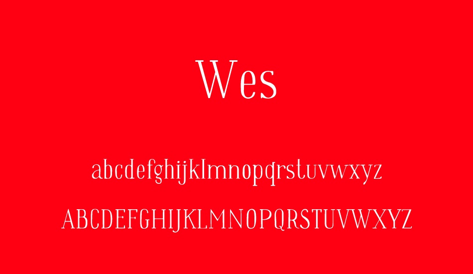 wes font