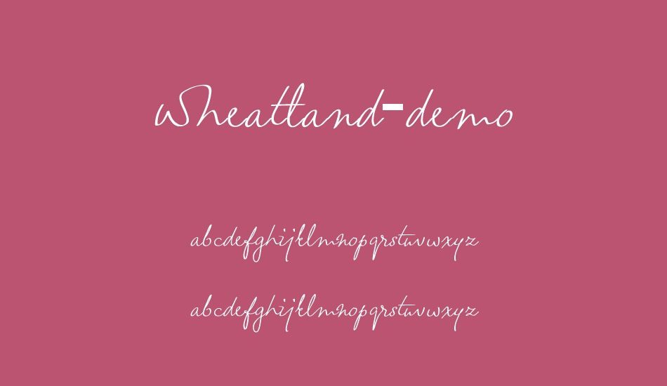 wheatland-demo font