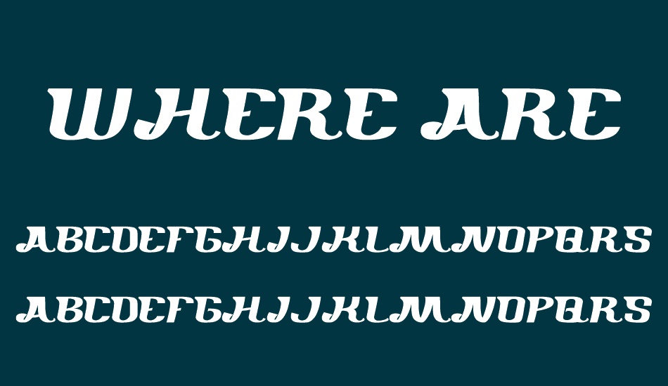 where-are-you font