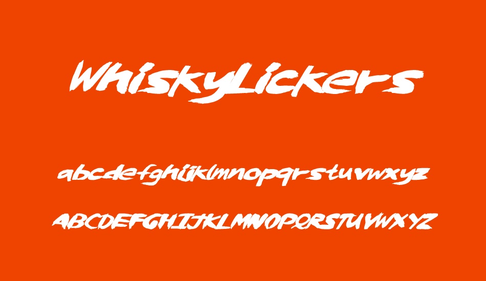 whiskylickers font