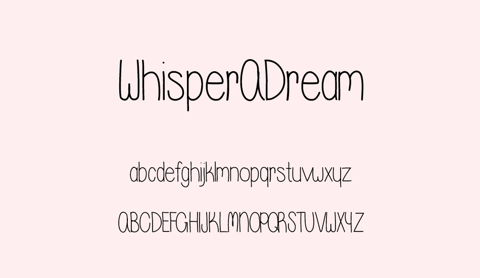 whisperadream font