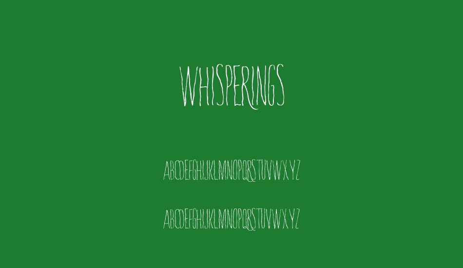 whisperings font