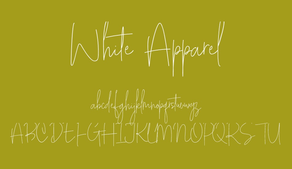 white-apparel font