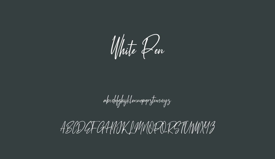 white-pen font