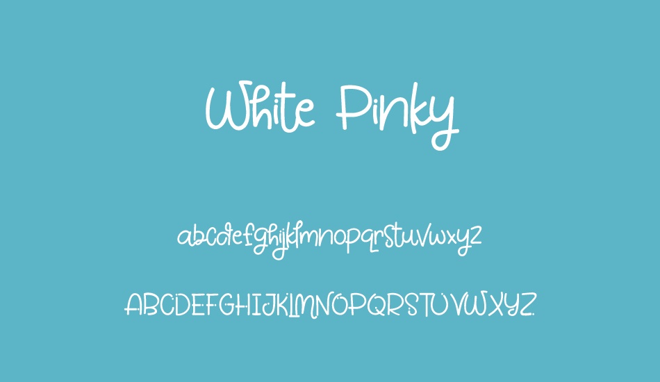 white-pinky font