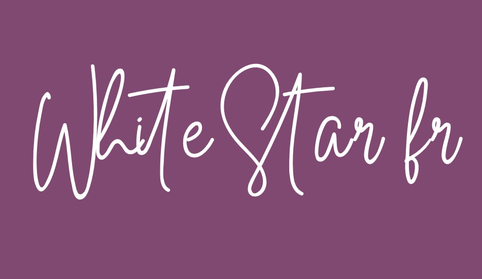 white-star-free font big