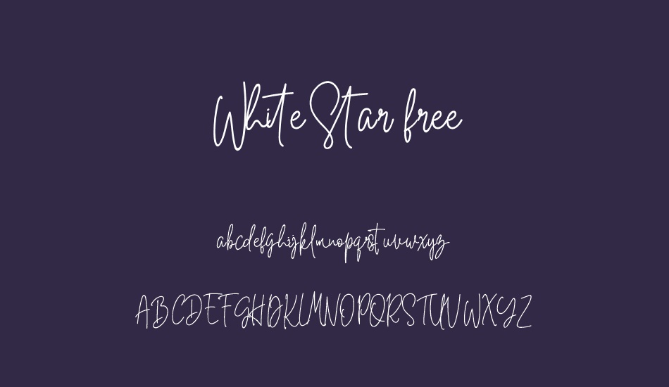 white-star-free font