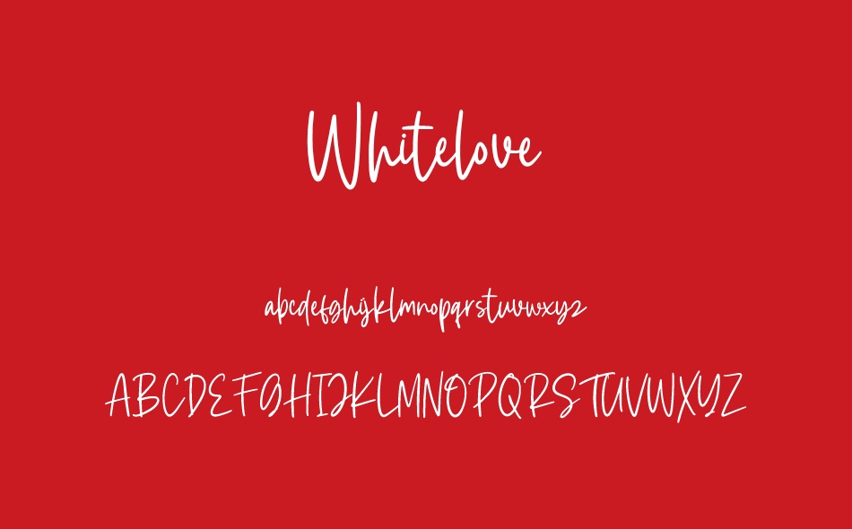 Whitelove font