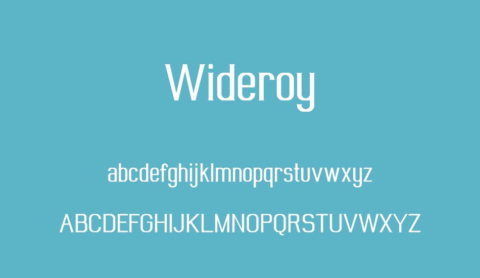 wideroy font