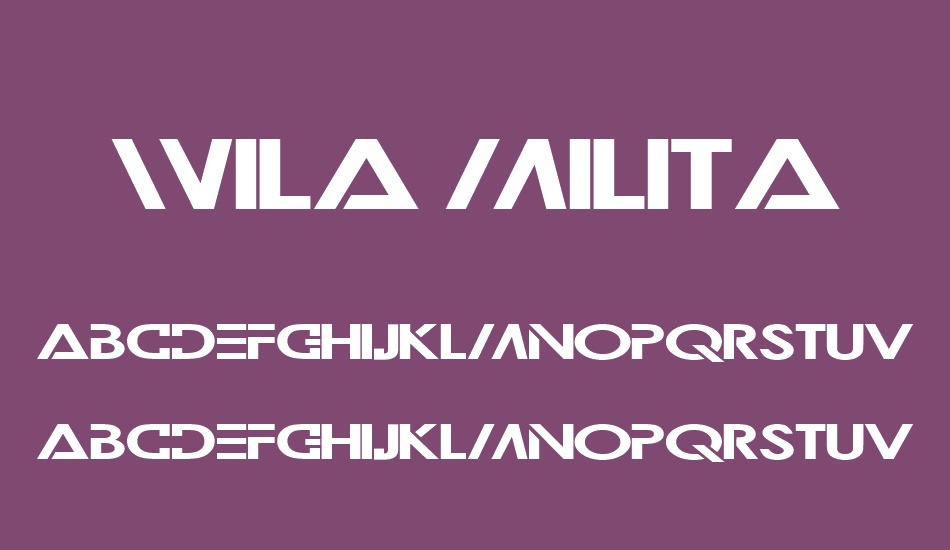 Wila Militia Free Font