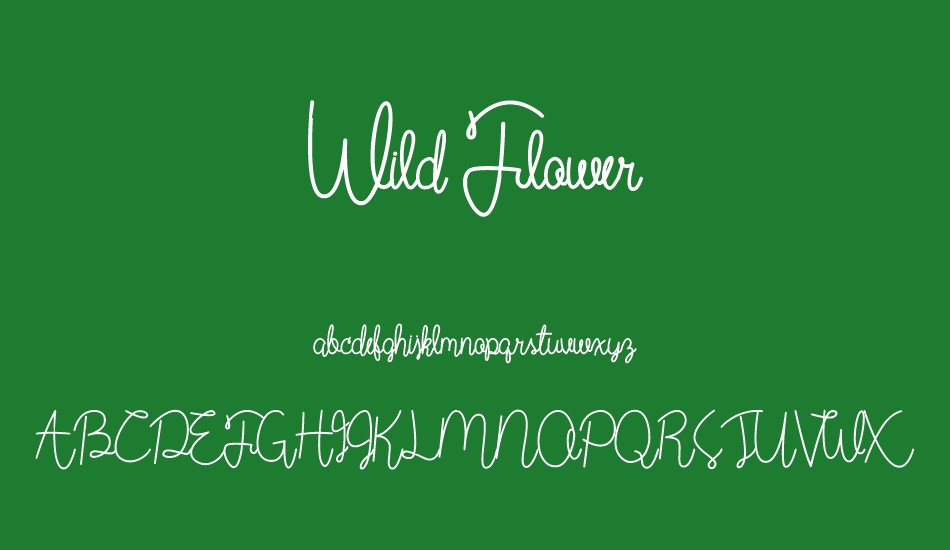 wild-flower font