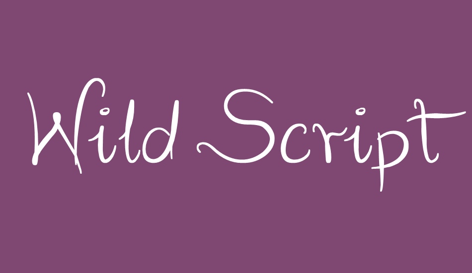 wild-script font big