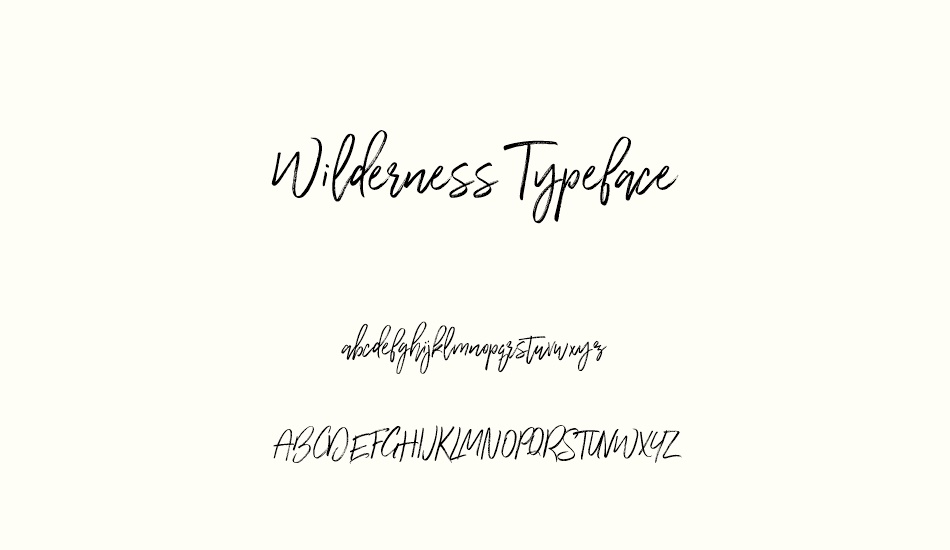 wilderness-typeface font