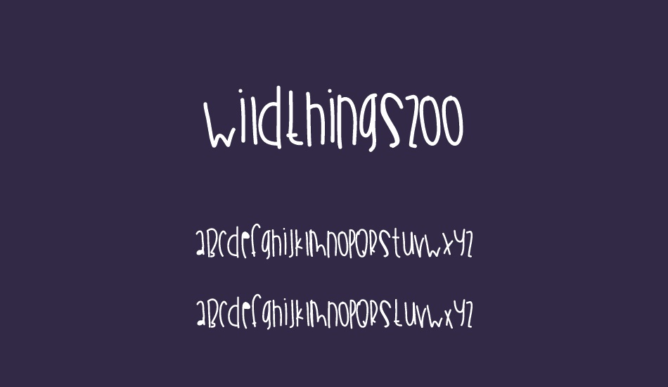 wildthingszoo font