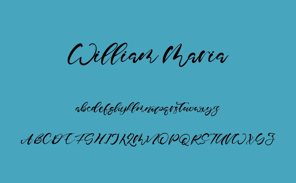 William Maria font