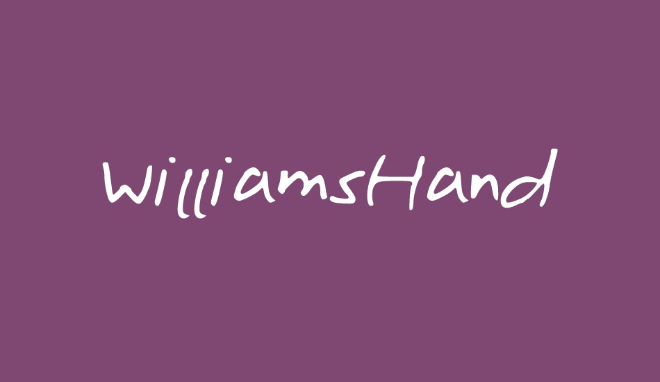 williamshand font big