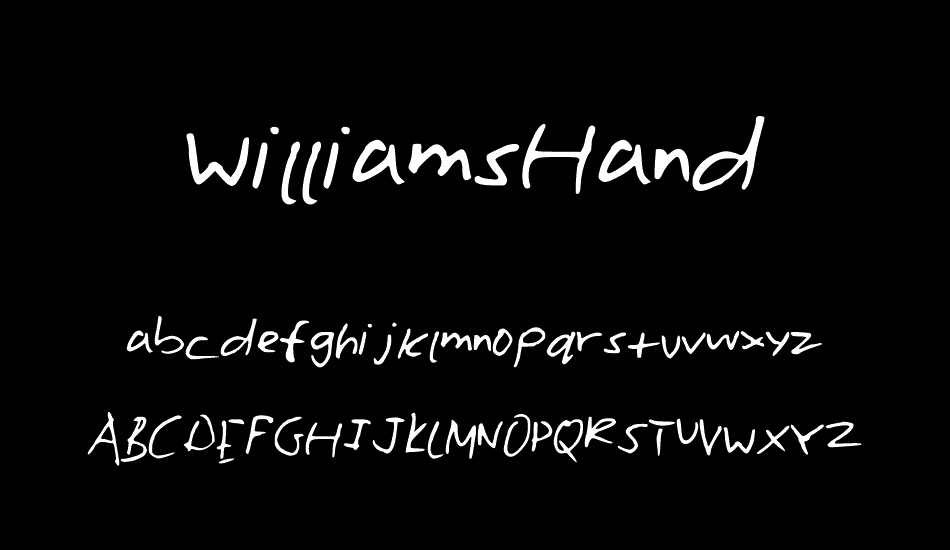 williamshand font