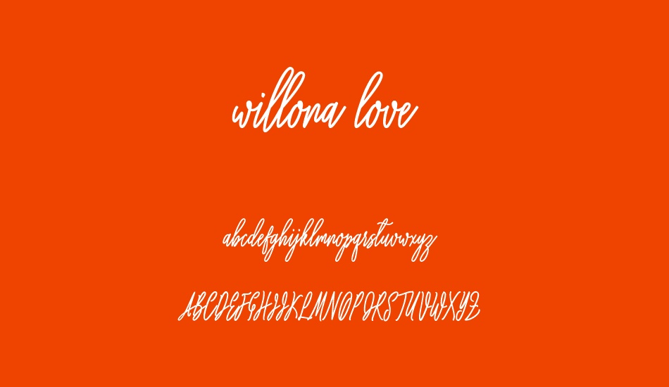 willona-love font