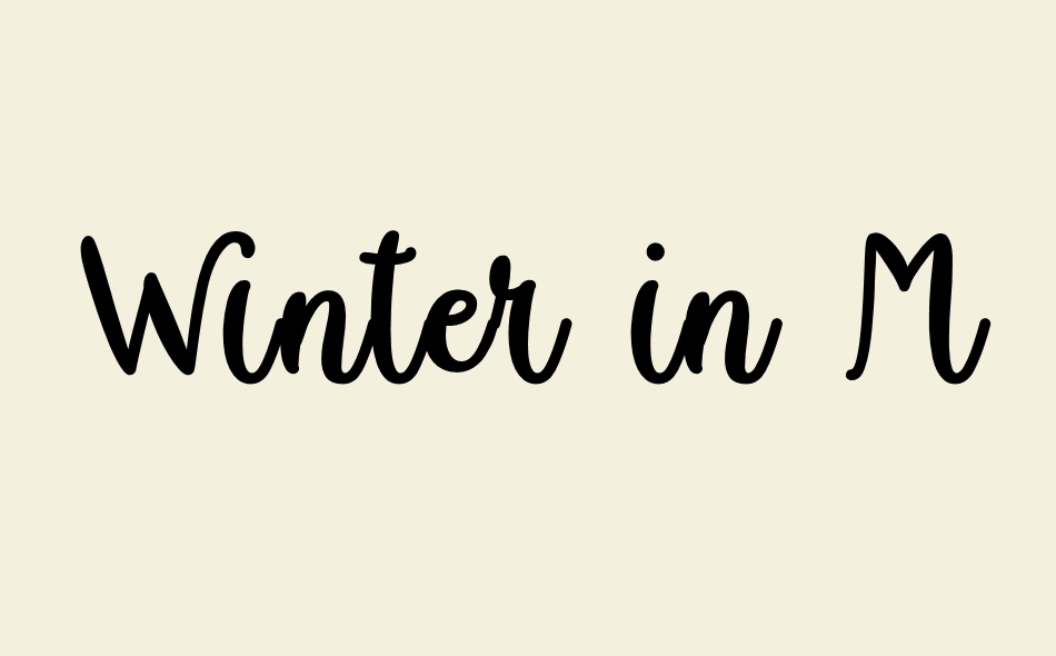 Winter in March font big