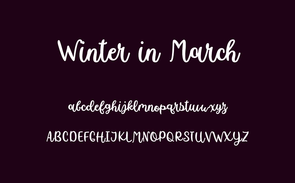 Winter in March font