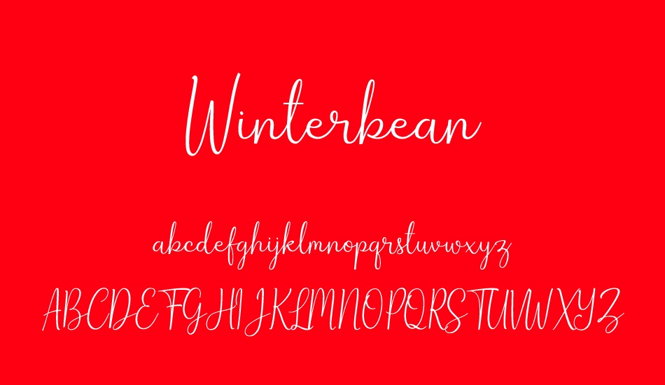 winterbean font