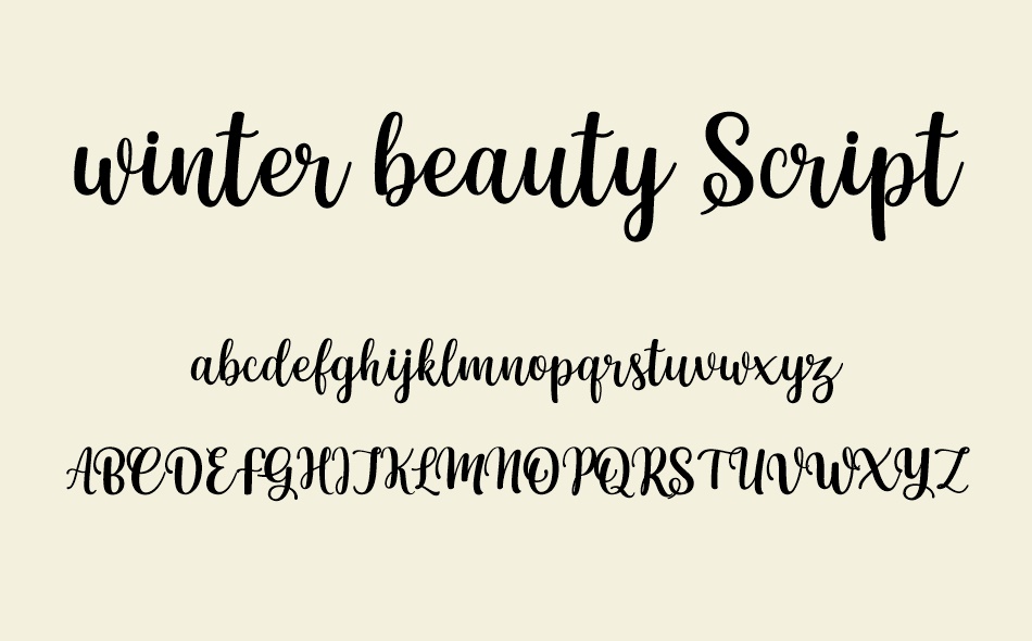 Winter Beauty Script font