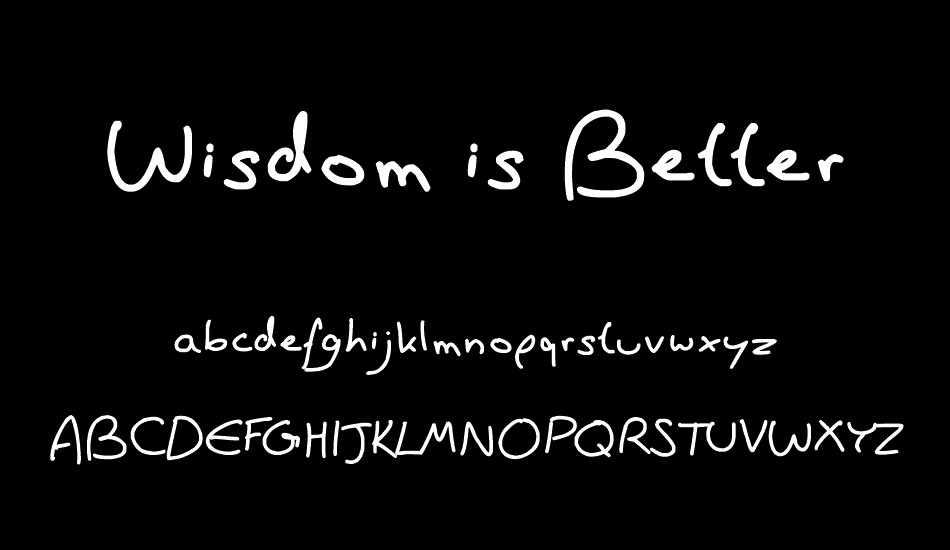 wisdom-is-better font