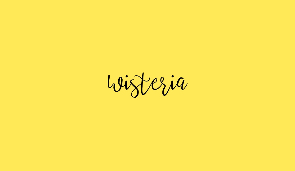 wisteria font big