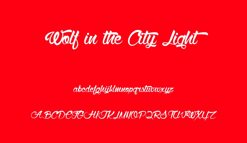 wolf-in-the-city-light font