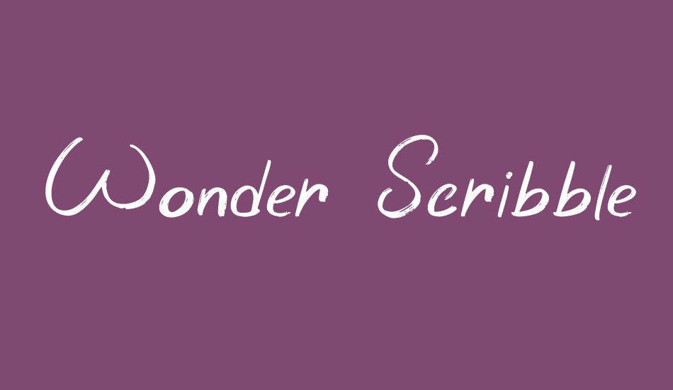 wonder-scribble font big