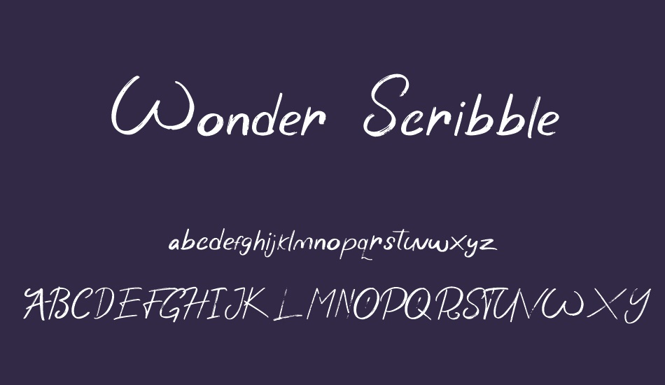 wonder-scribble font