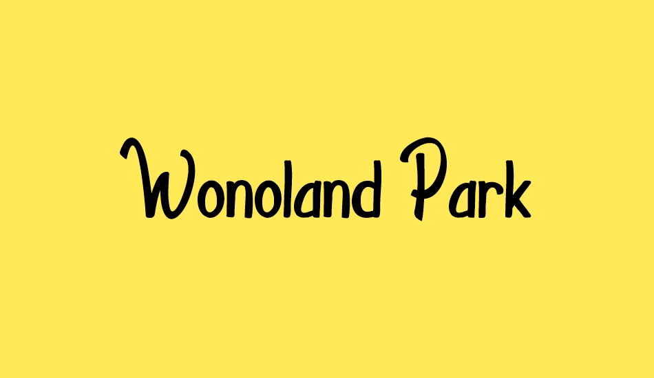 wonoland-park font big