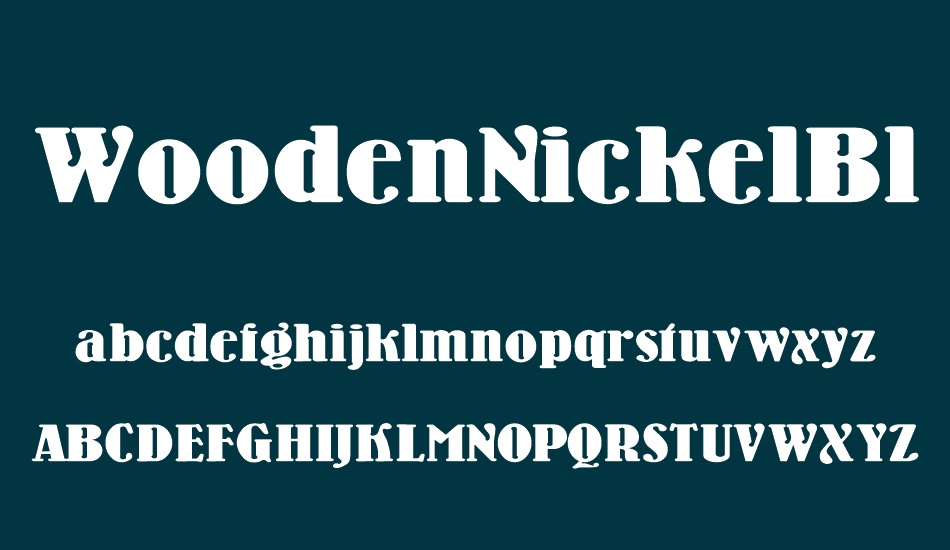 woodennickelblack font