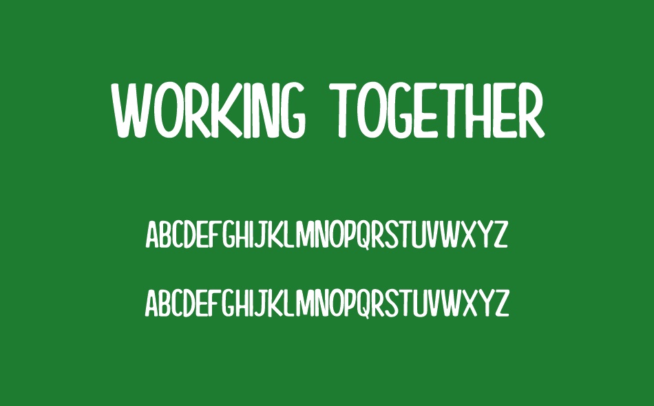 Working Together font