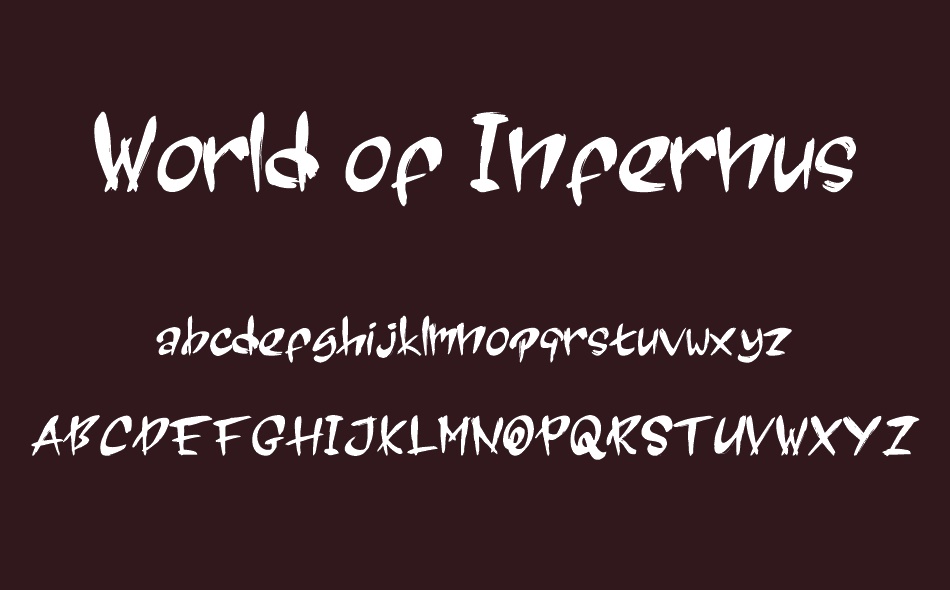 World of Infernus font