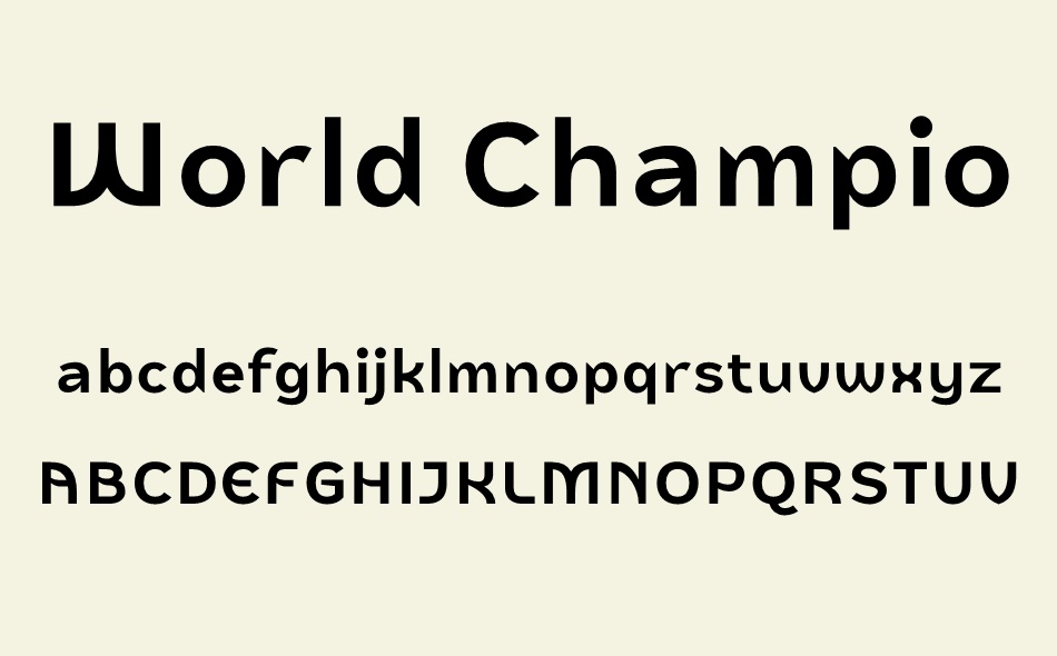 World Championship font