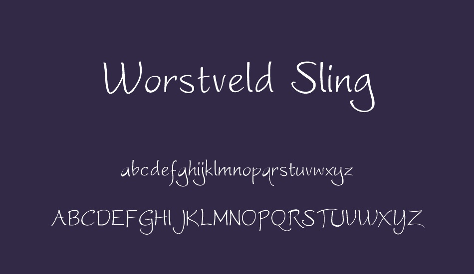 worstveld-sling font