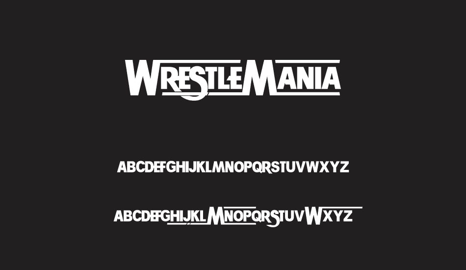 wrestlemanıa font