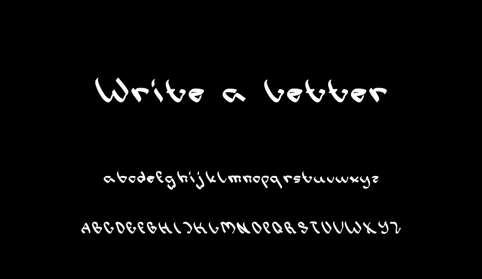 write-a-letter font