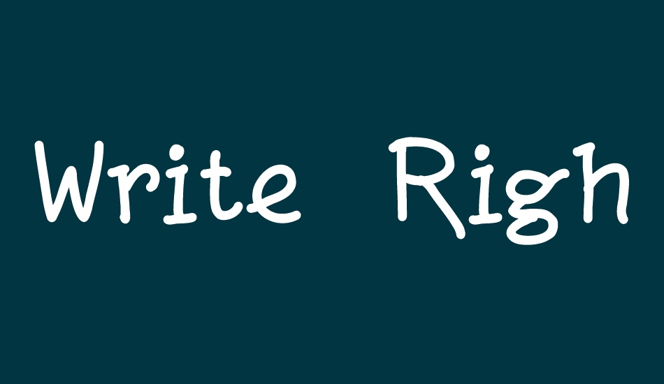 write-righ font big