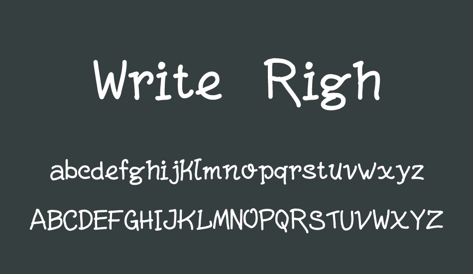 write-righ font