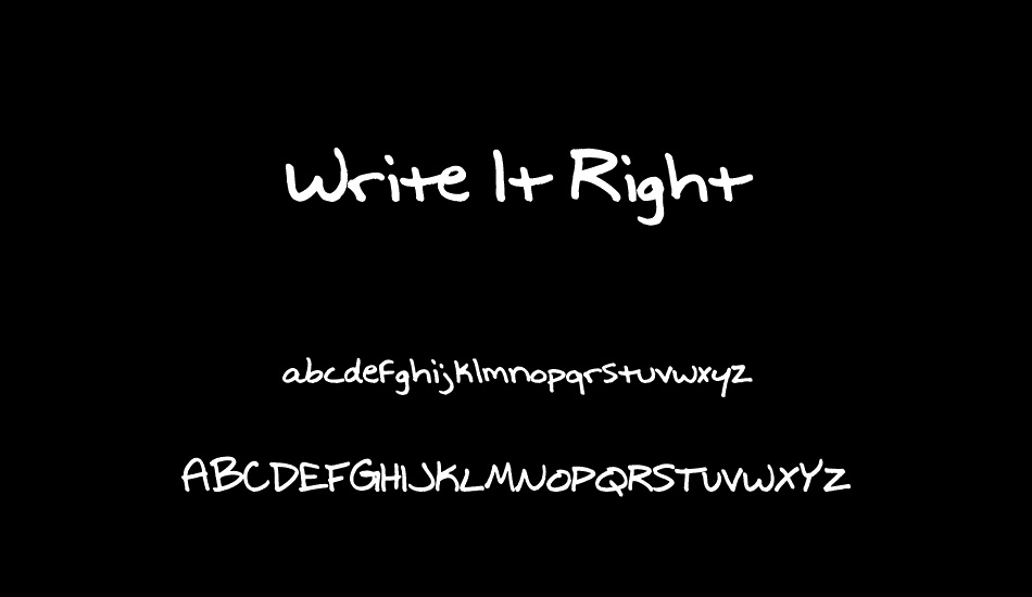 write-ıt-right font