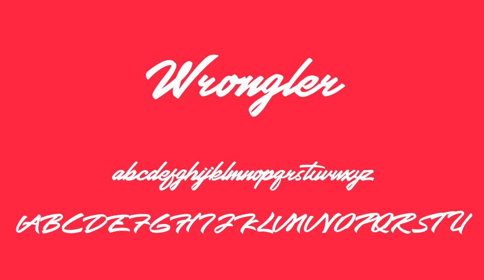 wrongler font