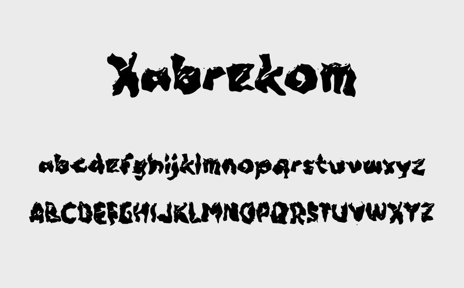 Xabrekom font